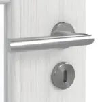 Detailansicht der Oberfläche von GARANT Doppelflügeltür inkl. Zarge Authentic Grigio CPL mit Lichtausschnitt LA-DIN Sprosse SP10