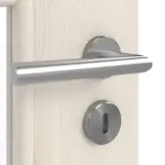 Detailansicht der Oberfläche von GARANT Doppelflügeltür inkl. Zarge Authentic Perl GCK08 mit Lichtausschnitt LA-DIN Sprosse SP10