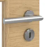 Detailansicht der Oberfläche von GARANT Doppelflügeltür inkl. Zarge Quer Authentic Asteiche GCK08 mit Lichtausschnitt LA-DIN Sprosse SP10