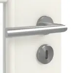 Detailansicht der Oberfläche von GARANT Doppelflügeltür inkl. Zarge Weiß Struktur Premium GCK08 mit Lichtausschnitt LA-DIN Sprosse SP10