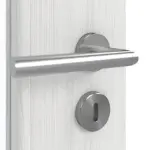 Detailansicht der Oberfläche von GARANT Doppelflügeltür inkl. Zarge Authentic Grigio GCK08 mit Lichtausschnitt LA-DIN Sprosse SP2