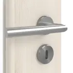 Detailansicht der Oberfläche von GARANT Doppelflügeltür inkl. Zarge Authentic Perl CPL mit Lichtausschnitt LA-DIN Sprosse SP2