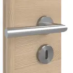 Detailansicht der Oberfläche von GARANT Doppelflügeltür inkl. Zarge Quer Authentic Achat CPL mit Lichtausschnitt LA-DIN Sprosse SP2