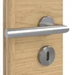 Detailansicht der Oberfläche von GARANT Doppelflügeltür inkl. Zarge Quer Authentic Asteiche CPL mit Lichtausschnitt LA-DIN Sprosse SP2