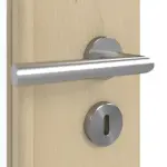 Detailansicht der Oberfläche von GARANT Doppelflügeltür inkl. Zarge Natura Ahorn CPL mit Lichtausschnitt LA-DIN Sprosse SP2