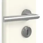 Detailansicht der Oberfläche von GARANT Doppelflügeltür inkl. Zarge 9417-60 Snow White CPL mit Lichtausschnitt LA-DIN Sprosse SP4