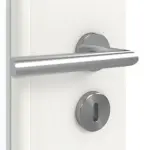 Detailansicht der Oberfläche von GARANT Doppelflügeltür inkl. Zarge Authentic Bianco GCK08 mit Lichtausschnitt LA-DIN Sprosse SP4