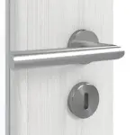 Detailansicht der Oberfläche von GARANT Doppelflügeltür inkl. Zarge Authentic Grigio CPL mit Lichtausschnitt LA-DIN Sprosse SP4