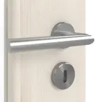 Detailansicht der Oberfläche von GARANT Doppelflügeltür inkl. Zarge Authentic Perl CPL mit Lichtausschnitt LA-DIN Sprosse SP4