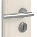 Detailansicht der Oberfläche von GARANT Doppelflügeltür inkl. Zarge Authentic Perl GCK08 mit Lichtausschnitt LA-DIN Sprosse SP4