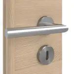 Detailansicht der Oberfläche von GARANT Doppelflügeltür inkl. Zarge Quer Authentic Achat CPL mit Lichtausschnitt LA-DIN Sprosse SP4