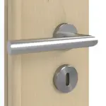 Detailansicht der Oberfläche von GARANT Doppelflügeltür inkl. Zarge Natura Ahorn CPL mit Lichtausschnitt LA-DIN Sprosse SP4