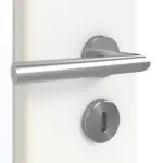 Detailansicht der Oberfläche von GARANT Doppelflügeltür inkl. Zarge U11209SD Edelweiß GHK08 mit Lichtausschnitt LA-DIN