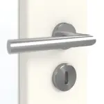 Detailansicht der Oberfläche von GARANT Doppelflügeltür inkl. Zarge 0105-60 Pearl White CPL mit Lichtausschnitt LA-2