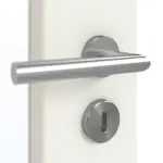 Detailansicht der Oberfläche von GARANT Doppelflügeltür inkl. Zarge 0135-60 Rain Resopal mit Lichtausschnitt LA-2