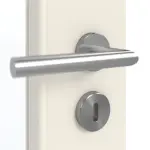 Detailansicht der Oberfläche von GARANT Doppelflügeltür inkl. Zarge 0140-60 Dawn Resopal mit Lichtausschnitt LA-2