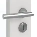 Detailansicht der Oberfläche von GARANT Doppelflügeltür inkl. Zarge 0160-60 Silver Grey CPL mit Lichtausschnitt LA-2