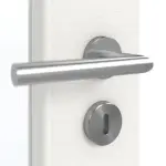 Detailansicht der Oberfläche von GARANT Doppelflügeltür inkl. Zarge Quer Authentic Bianco GCK08 mit Lichtausschnitt LA-2