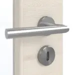 Detailansicht der Oberfläche von GARANT Doppelflügeltür inkl. Zarge Quer Authentic Perl GCK08 mit Lichtausschnitt LA-2