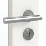 Detailansicht der Oberfläche von GARANT Doppelflügeltür inkl. Zarge D354-60 Designer White Resopal mit Lichtausschnitt LA-2