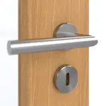 Detailansicht der Oberfläche von GARANT Doppelflügeltür inkl. Zarge Eiche Premium CPL mit Lichtausschnitt LA-2