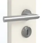 Detailansicht der Oberfläche von GARANT Doppelflügeltür inkl. Zarge Weißlack 9010 CPL mit Lichtausschnitt LA-2