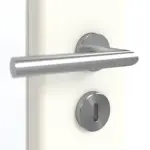 Detailansicht der Oberfläche von GARANT Doppelflügeltür inkl. Zarge U11026SD Kristallweiß GHK08 mit Lichtausschnitt LA-2