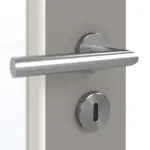 Detailansicht der Oberfläche von GARANT Doppelflügeltür inkl. Zarge U12115SD Platingrau GHK08 mit Lichtausschnitt LA-2