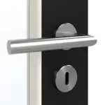 Detailansicht der Oberfläche von GARANT Doppelflügeltür inkl. Zarge 0901-60 Black Resopal mit Lichtausschnitt LA-3