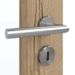 Detailansicht der Oberfläche von GARANT Doppelflügeltür inkl. Zarge Authentic Risseiche CPL mit Lichtausschnitt LA-3