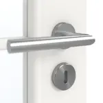 Detailansicht der Oberfläche von GARANT Doppelflügeltür inkl. Zarge Weißlack 9016 mit Lichtausschnitt LA-3 Sprosse SP1