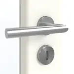 Detailansicht der Oberfläche von GARANT Doppelflügeltür inkl. Zarge U11026SD Kristallweiß GHK08 mit Lichtausschnitt LA-3