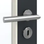 Detailansicht der Oberfläche von GARANT Doppelflügeltür inkl. Zarge U12000SD Vulkanschwarz GHK08 mit Lichtausschnitt LA-3