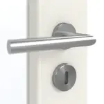 Detailansicht der Oberfläche von GARANT Doppelflügeltür inkl. Zarge Weiß Struktur Premium GCK08 mit Lichtausschnitt LA-3