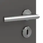 Detailansicht der Oberfläche von GARANT Doppelflügeltür inkl. Zarge 10622-60 Ebony CPL mit Lichtausschnitt LA-4 bandseitig