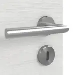 Detailansicht der Oberfläche von GARANT Doppelflügeltür inkl. Zarge Quer Authentic Grigio GCK08 mit Lichtausschnitt LA-4 bandseitig