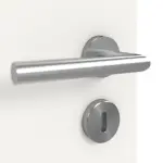 Detailansicht der Oberfläche von GARANT Doppelflügeltür inkl. Zarge Weißlack 9016 GHK08 mit Lichtausschnitt LA-4 bandseitig