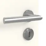 Detailansicht der Oberfläche von GARANT Doppelflügeltür inkl. Zarge 0105-60 Pearl White CPL mit Lichtausschnitt LA-4 mittig