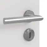 Detailansicht der Oberfläche von GARANT Doppelflügeltür inkl. Zarge 0160-60 Silver Grey CPL mit Lichtausschnitt LA-4 mittig