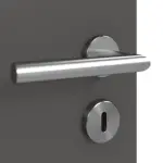 Detailansicht der Oberfläche von GARANT Doppelflügeltür inkl. Zarge 10622-60 Ebony CPL mit Lichtausschnitt LA-4 mittig