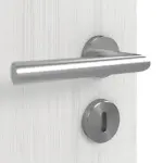 Detailansicht der Oberfläche von GARANT Doppelflügeltür inkl. Zarge Authentic Grigio GCK08 mit Lichtausschnitt LA-4 mittig