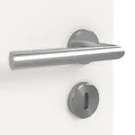 Detailansicht der Oberfläche von GARANT Doppelflügeltür inkl. Zarge Weißlack 9016 mit Lichtausschnitt LA-4 mittig Sprosse SP10