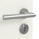 Detailansicht der Oberfläche von GARANT Doppelflügeltür inkl. Zarge Weiß Struktur Premium CPL mit Lichtausschnitt LA-4 mittig