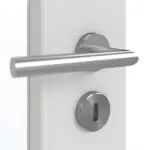 Detailansicht der Oberfläche von GARANT Doppelflügeltür inkl. Zarge 0160-60 Silver Grey CPL mit Lichtausschnitt LA-4 schlossseitig