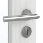 Detailansicht der Oberfläche von GARANT Doppelflügeltür inkl. Zarge Authentic Grigio CPL mit Lichtausschnitt LA-4 schlossseitig