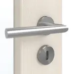 Detailansicht der Oberfläche von GARANT Doppelflügeltür inkl. Zarge Authentic Perl CPL mit Lichtausschnitt LA-4 schlossseitig