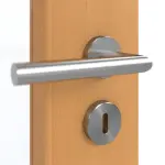 Detailansicht der Oberfläche von GARANT Doppelflügeltür inkl. Zarge Buche Exklusiv GCK08 mit Lichtausschnitt LA-4 schlossseitig