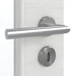 Detailansicht der Oberfläche von GARANT Doppelflügeltür inkl. Zarge Quer Authentic Grigio GCK08 mit Lichtausschnitt LA-4 schlossseitig