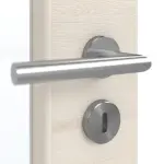 Detailansicht der Oberfläche von GARANT Doppelflügeltür inkl. Zarge Quer Authentic Perl GCK08 mit Lichtausschnitt LA-4 schlossseitig