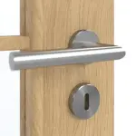 Detailansicht der Oberfläche von GARANT Doppelflügeltür inkl. Zarge Authentic Asteiche CPL mit Lichtausschnitt LA-4 schlossseitig Sprosse SP10